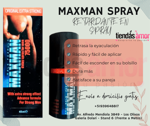 MAXMAN SPARY RETARDANTE Y POTENCIADOR SEXUAL - SEXSHOP LIMA